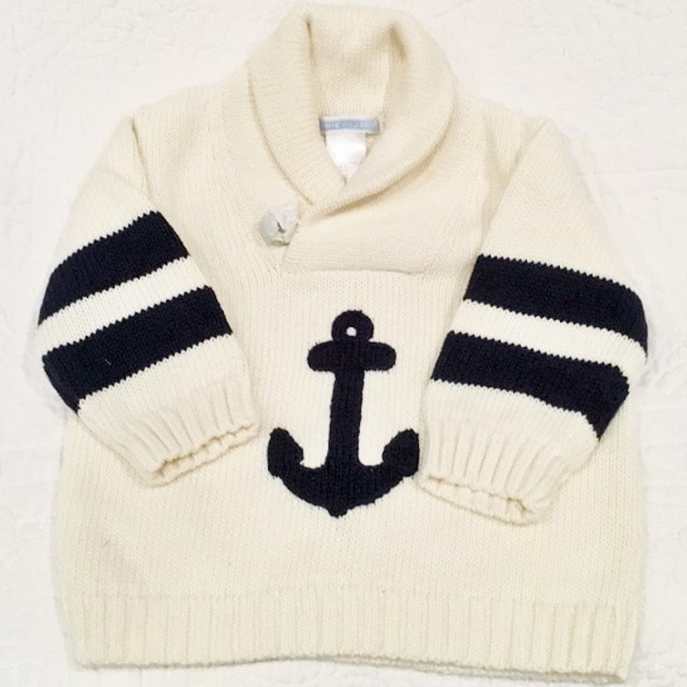 NWT Janie and Jack Shawl Collared Sweater Sz 3-6m